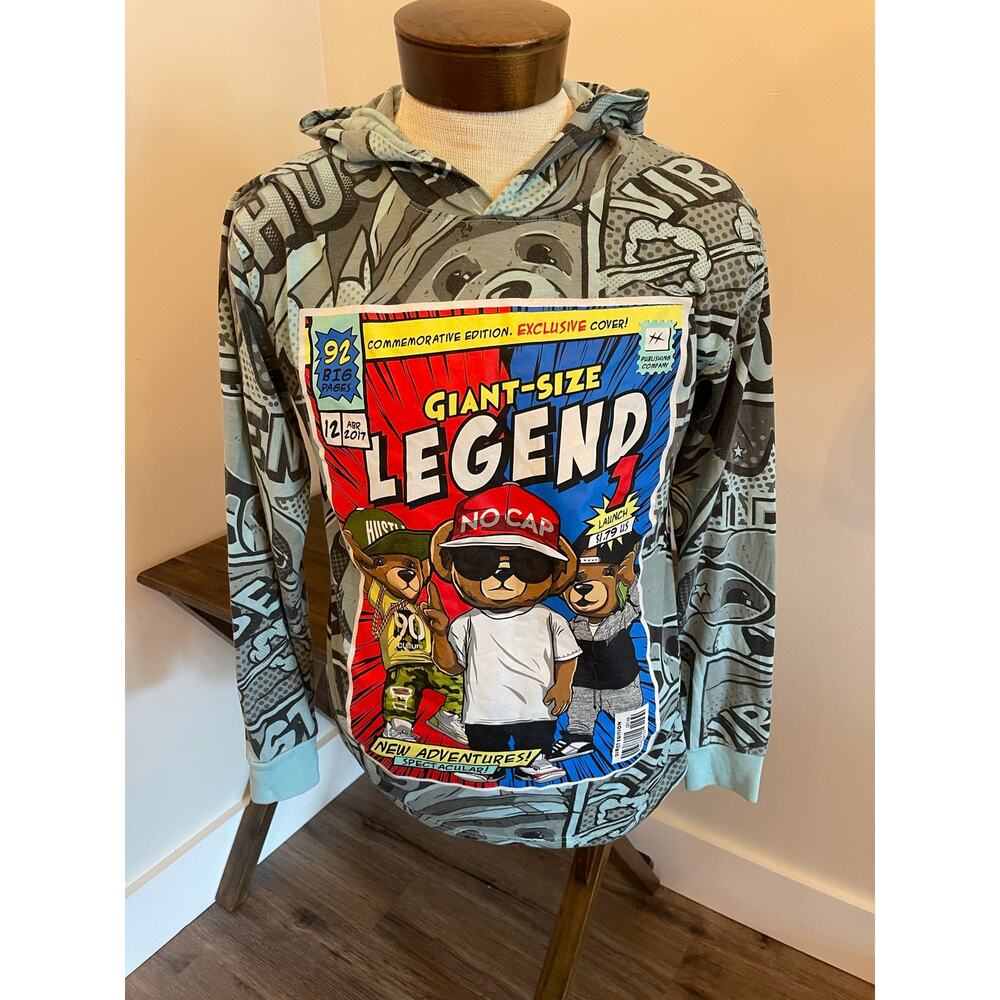 Bailey Apparel Giant Size Legend Long Sleeve Shirt with Hood Size Large